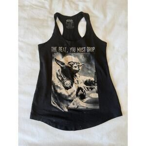 Star Wars Tank Yoda Playing record with Paint Splatter Size S.
